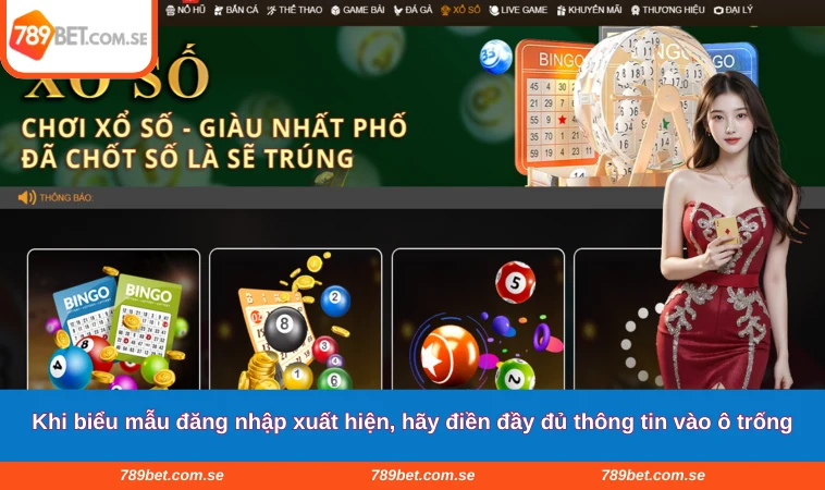 Khi biểu mẫu đăng nhập xuất hiện, hãy điền đầy đủ thông tin vào ô trống