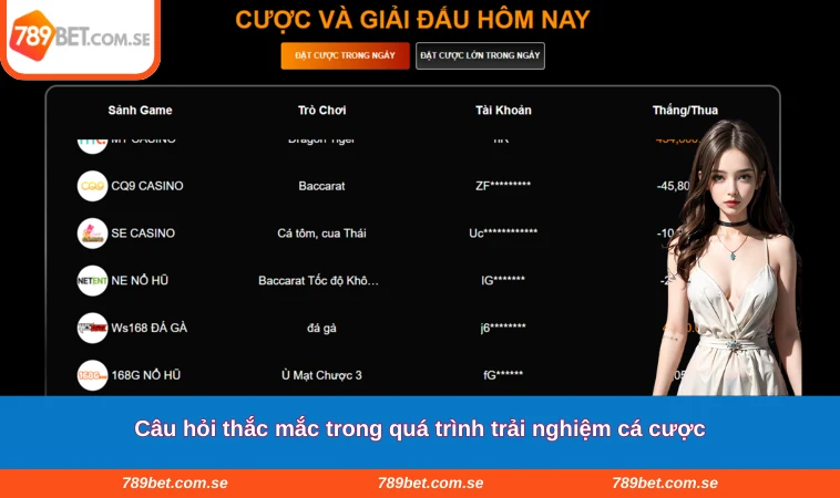 Câu hỏi thắc mắc trong quá trình trải nghiệm cá cược